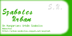 szabolcs urban business card