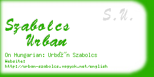 szabolcs urban business card